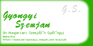 gyongyi szemjan business card